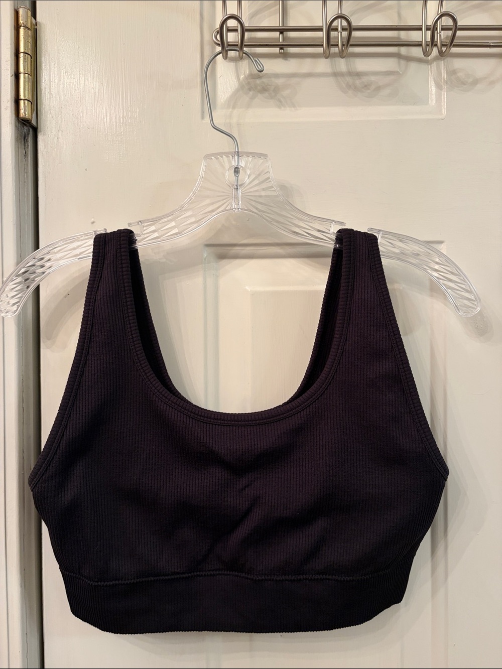 No Boundaries Ribbed Scoop Bralette - Black